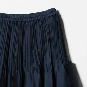 シャンブレー オーガンザ ポケット スカート