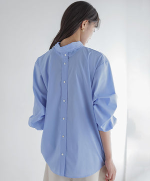 コットンタッチシャーティング刺繍入り ブラウス