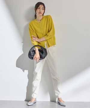 シアーニットショートカーディガン