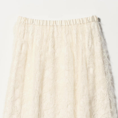 シアー レース ギャザー スカート