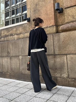 リネンワイドスラックス