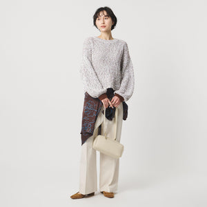 カラーミックス クルーネックニット