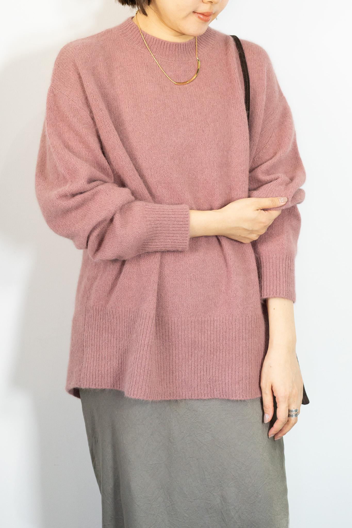 FOX混バックスリットオーバーニット