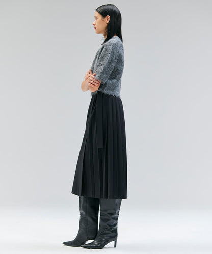 ZEPHYR / ウールライクアシンメトリープリーツスカート