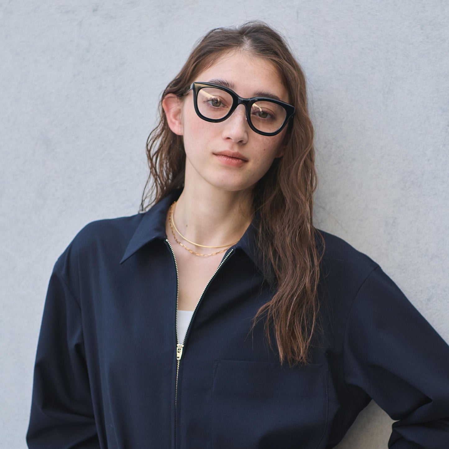 THICK ウェリントン クリア サングラス