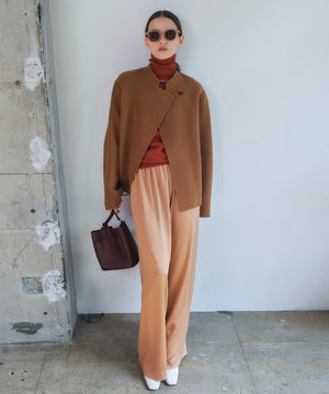 LA MONNAIE / バイカラーウールタートルニット