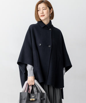 ウールライトリバー ポンチョシルエット コート