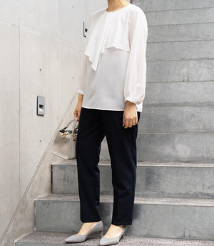 アシンメトリーフレアブラウス