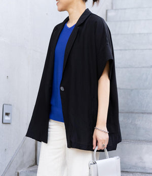 ワッシャーサテンシャツジャケット