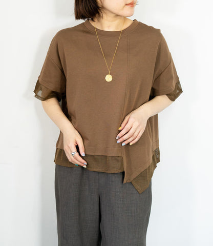 メッシュデザインTシャツ