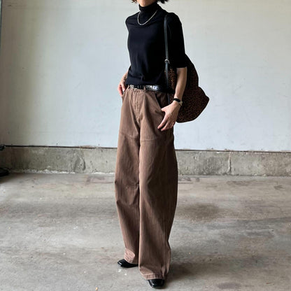 ブラウンデニムパンツ