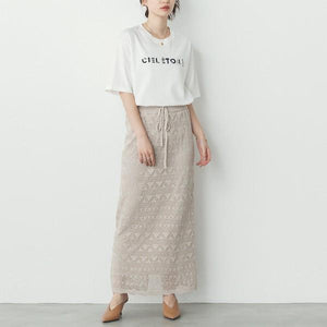 透かし編みAラインスカート