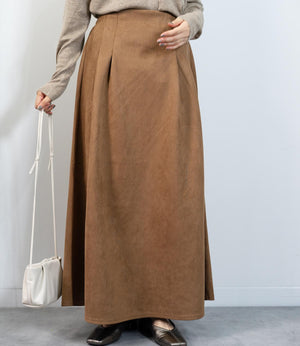 スウェードフレアスカート