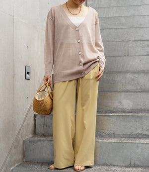 フィルムストライプストレートパンツ