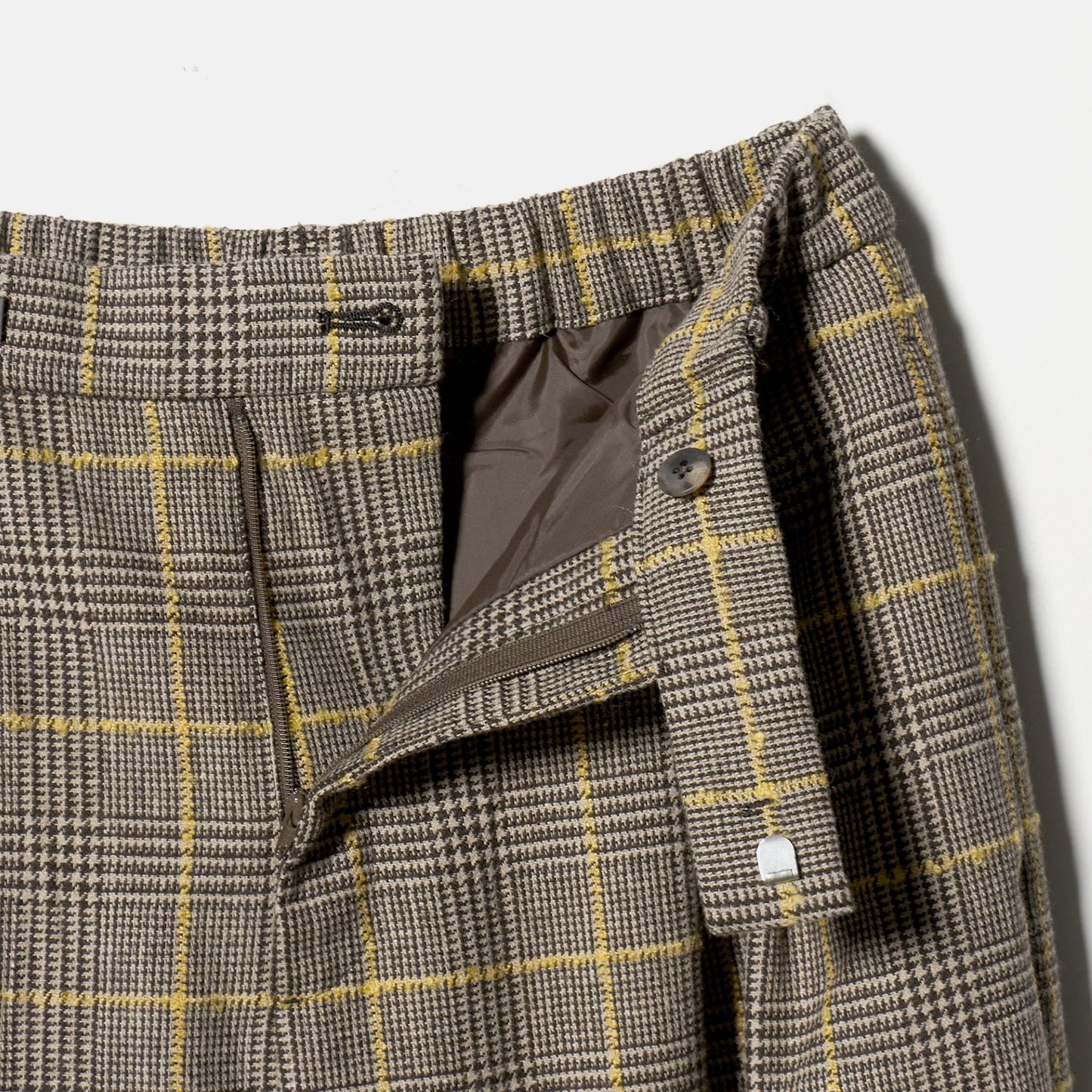 チェック ワイドタックパンツ