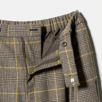 チェック ワイドタックパンツ