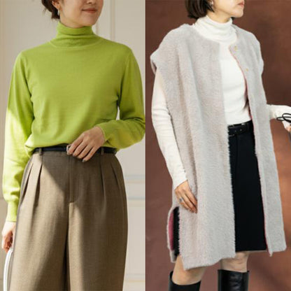 【2L・3Lサイズ①】スタイリストNanae監修！サイズを選べるニット＆ベスト特別セット