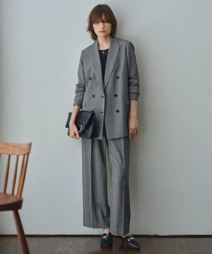 ウール2WAYストレッチ ワイドパンツ