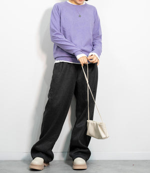 ヘリンボーン裏起毛イージーパンツ