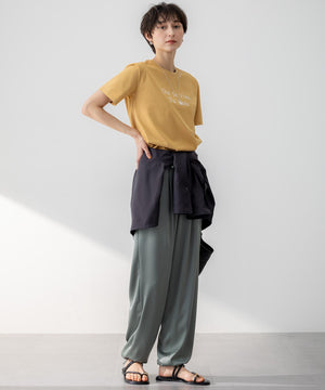 ドレープサテン 2WAY ドロスト パンツ