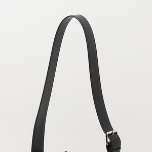 レザーライク×メッシュ コンビ ショルダーバッグ