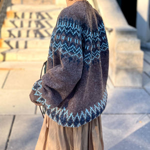 チョコレートBROWNノルディックセーター