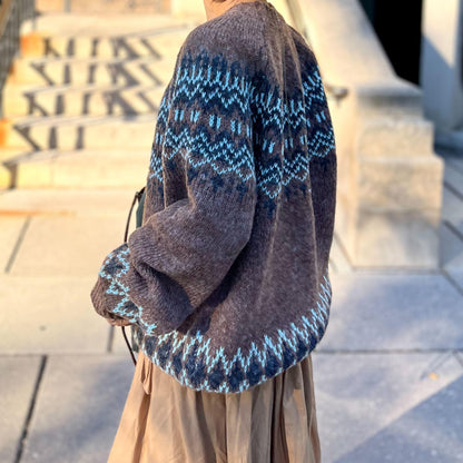 チョコレートBROWNノルディックセーター