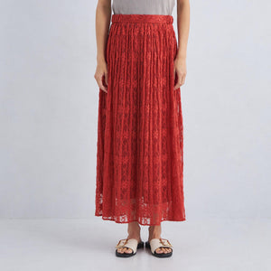 2WAY レース ロング スカート