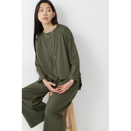 プレ－ティング天竺カーディガン