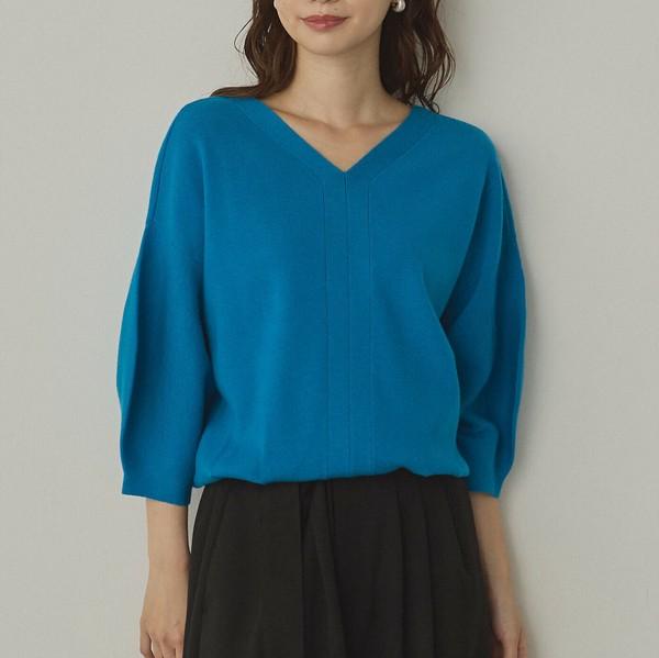 前後2way7部丈ニットプルオーバー