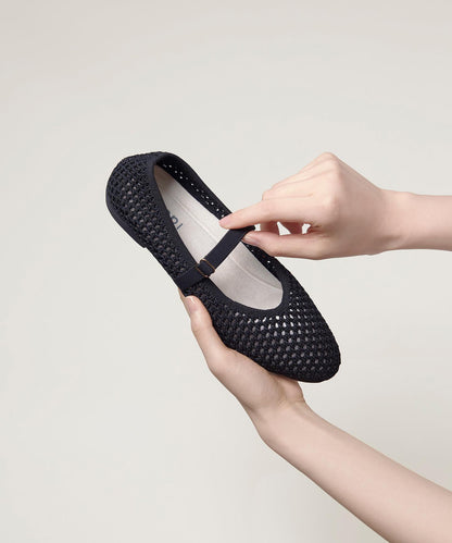 ラウンド メッシュ バレエパンプス