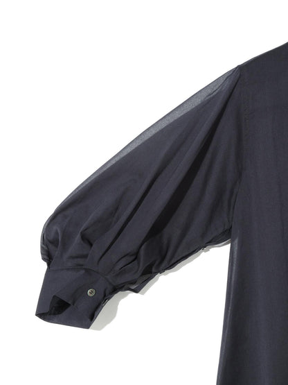 MIDIUMISOLID for Ladies シアースリットスリーブチュニックシャツ