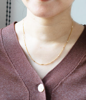 オーバルチェーンツインネックレス