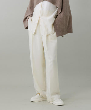 ライトカルゼ ツータックワイドパンツ