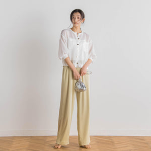 変わり織メッシュカーディガン≪手洗い可能≫