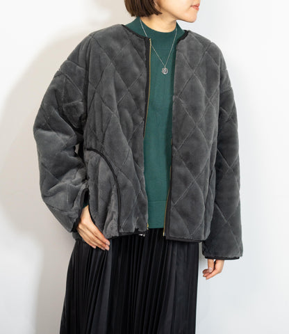 リバーシブルファーキルティングアウター