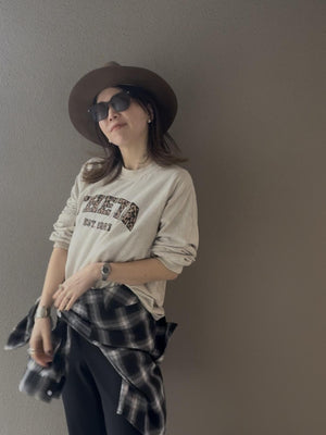 レオパードロゴロングTシャツ