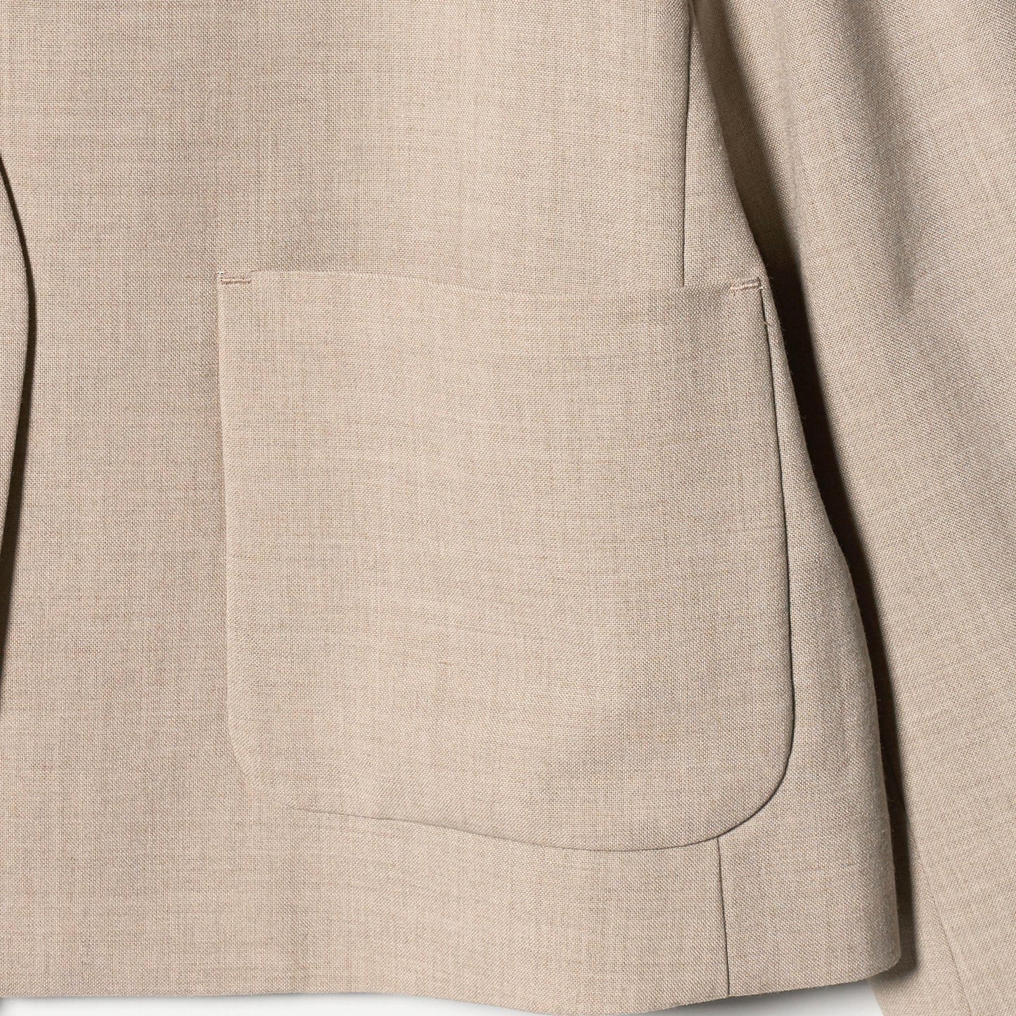 ポリエステルブレンド カラーレス ショートジャケット