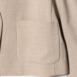 ポリエステルブレンド カラーレス ショートジャケット