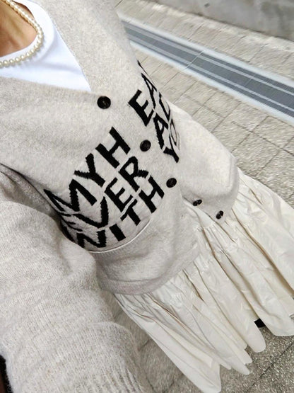 レタリングカーディガン