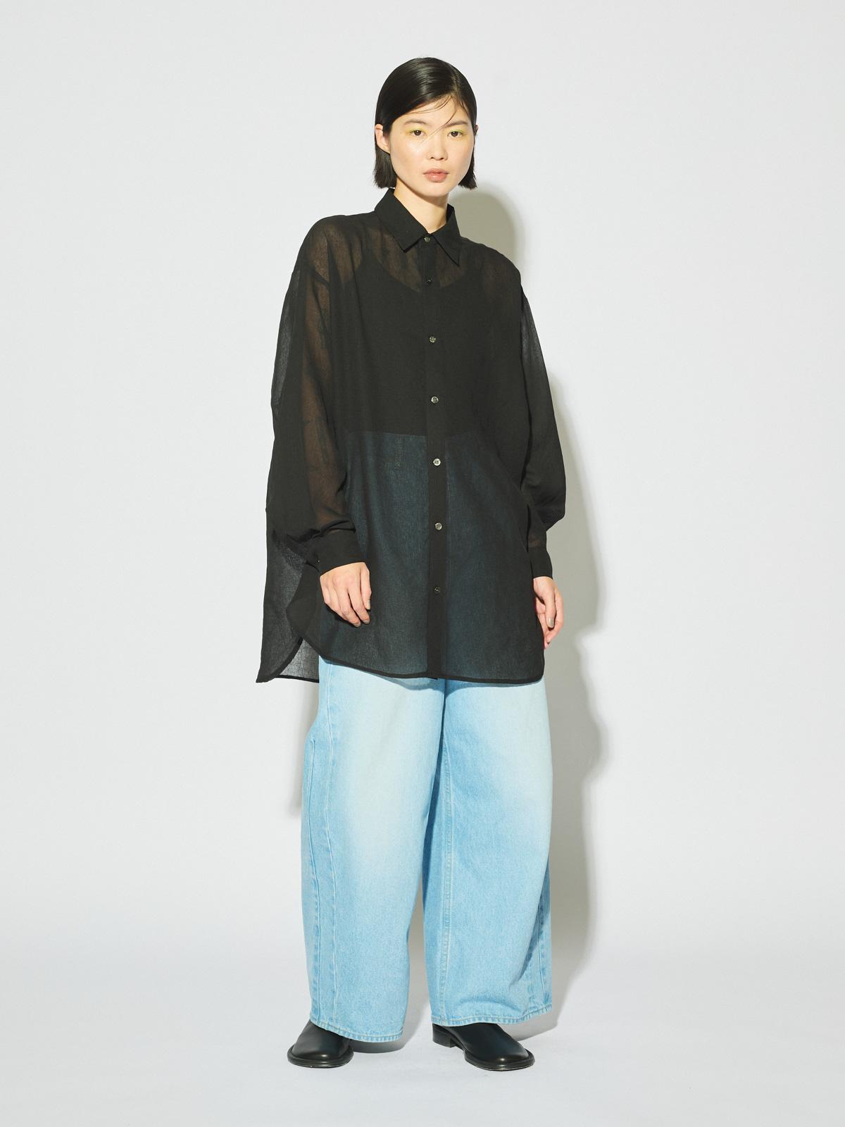 MIDIUMISOLID for Ladies バレルレッグワイドデニム