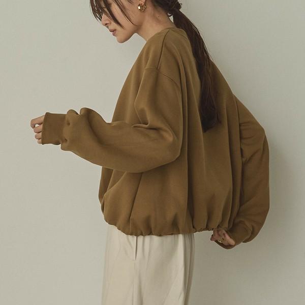 ギャザーヘムスウェットトップス