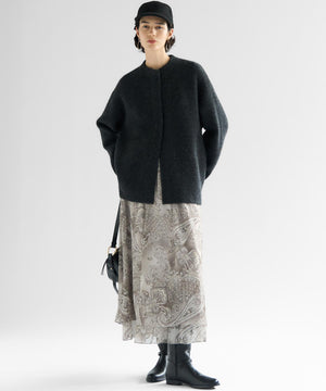 ラクーンブレンドダブルフェイス ニット アウター