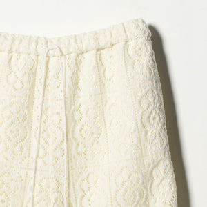 ポリエステル レースイージーパンツ