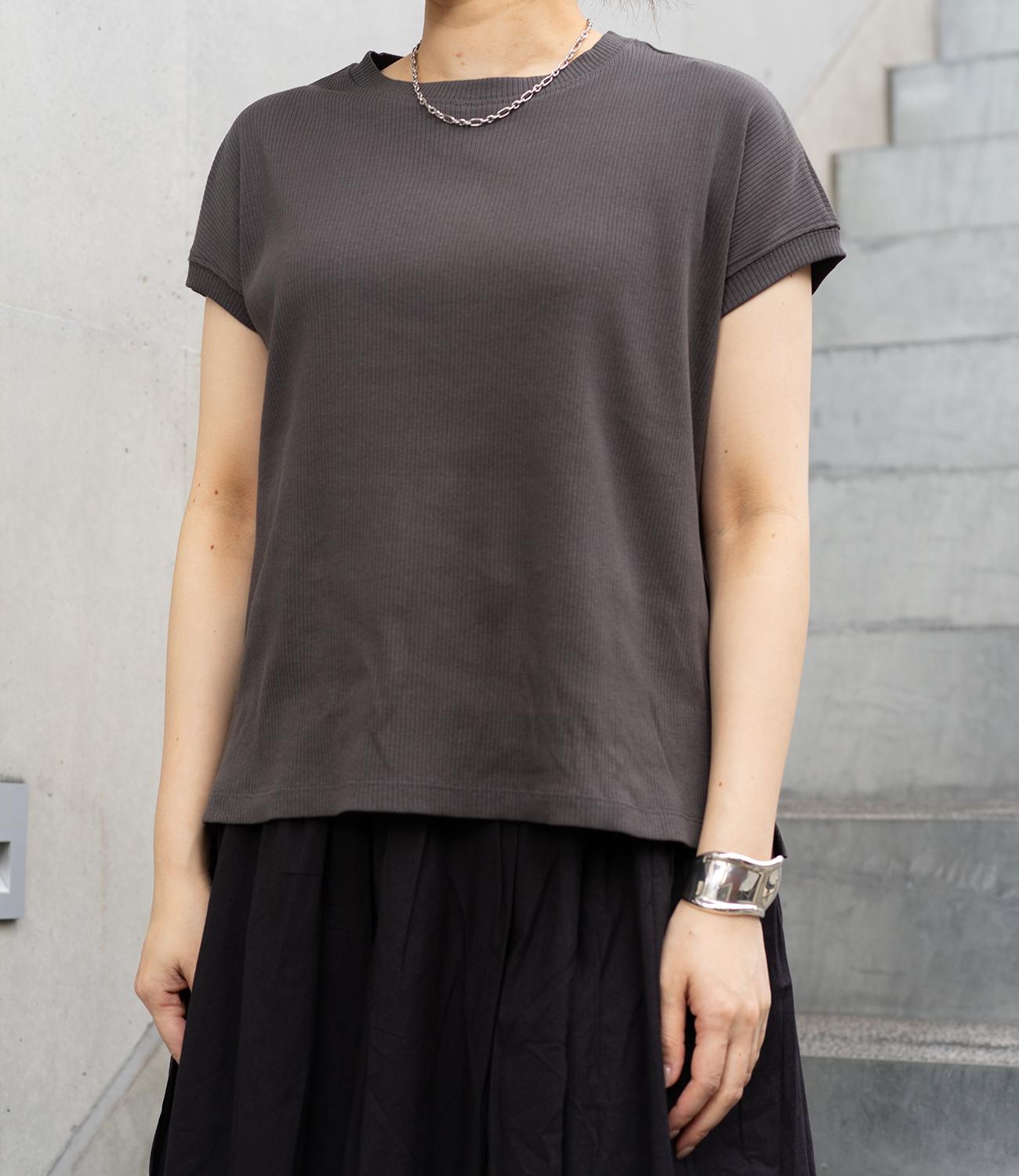 ミニリブフレンチスリーブトップス