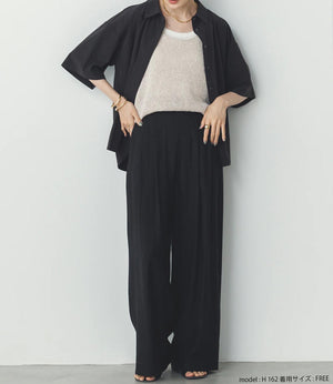 【接触冷感】バックタックオーバーシャツ