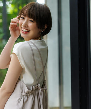 プルオーバー×キャミサロペットセット