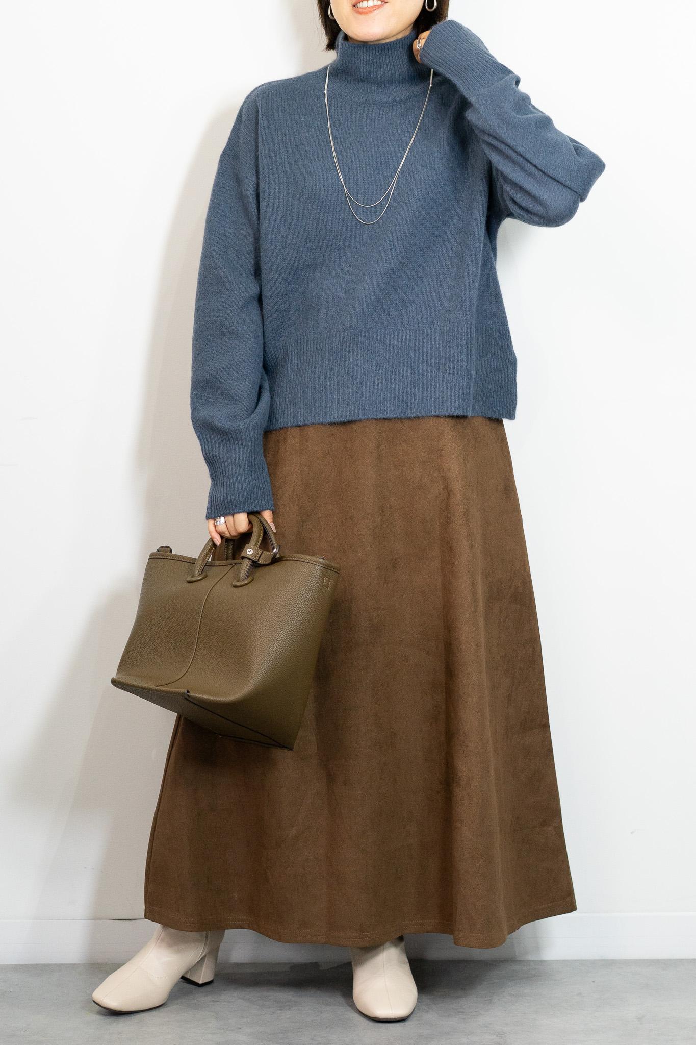 FOX混ボリュームスリーブニット – &DROBE (アンドローブ)