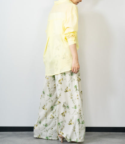 ボタニカル柄イージーパンツ