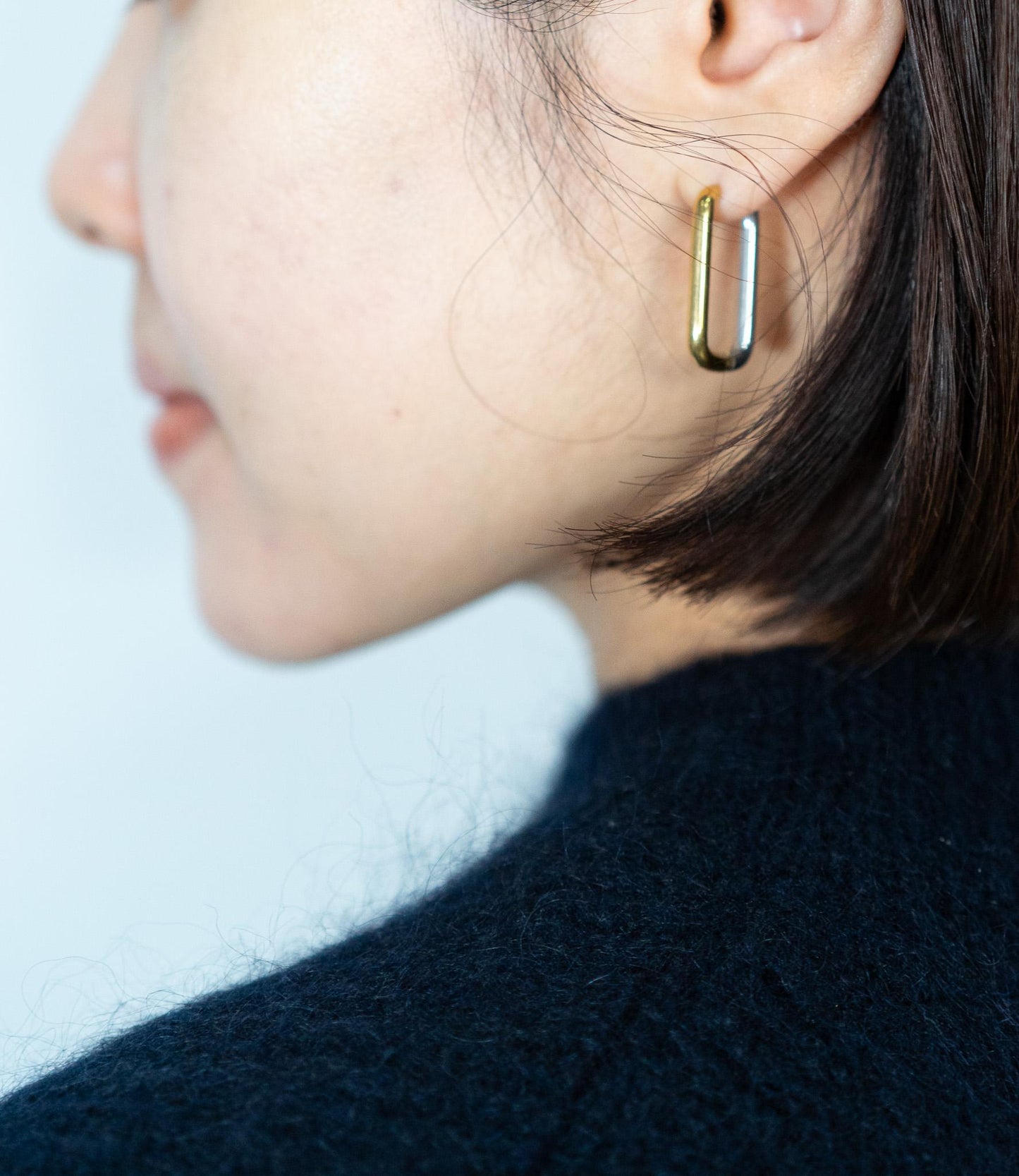 バイカラースクエアピアス